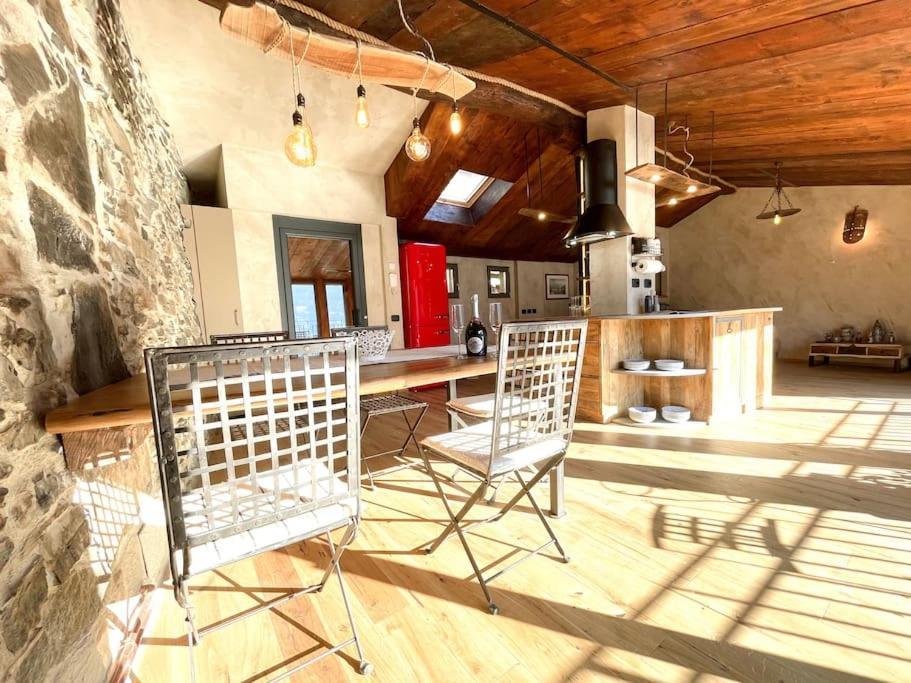 Romantic Home Stone With Amazing View Lake Of Como And Oleandra Laglio Bagian luar foto