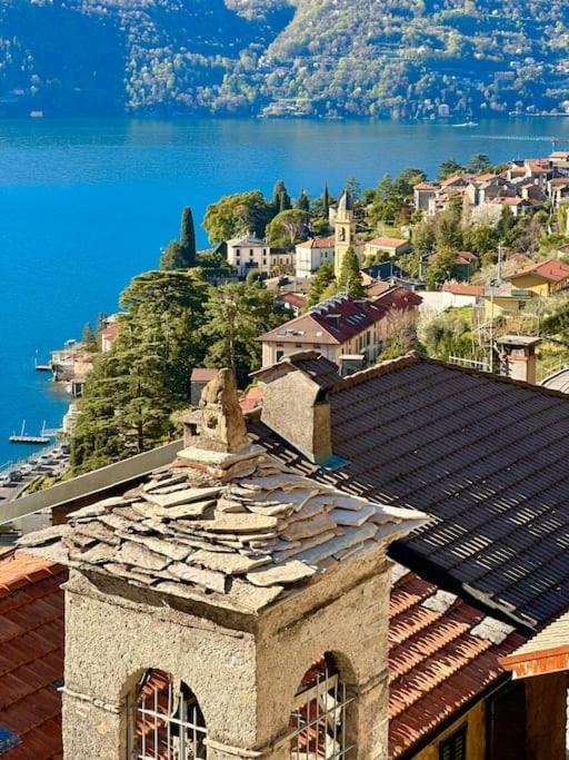 Romantic Home Stone With Amazing View Lake Of Como And Oleandra Laglio Bagian luar foto