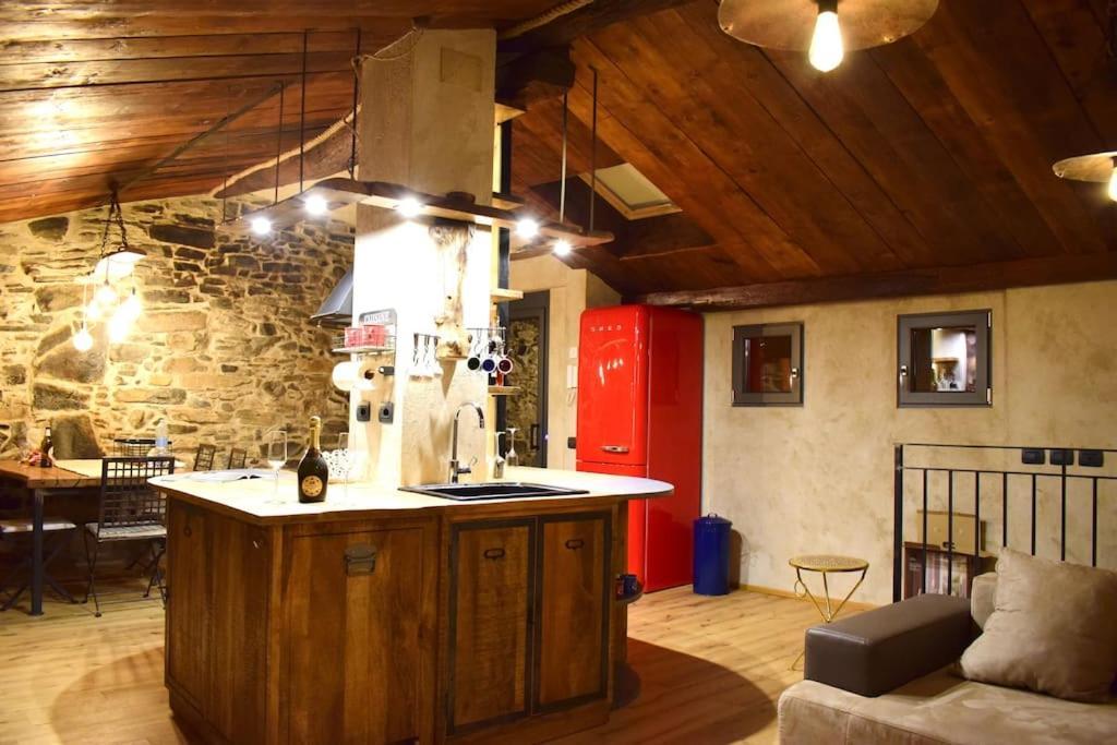 Romantic Home Stone With Amazing View Lake Of Como And Oleandra Laglio Bagian luar foto